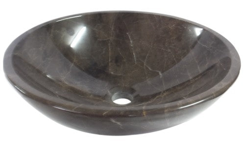Oval natural stone grey bathroom vessel basin SP029