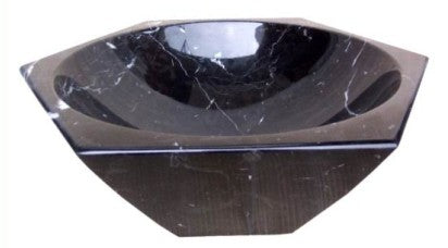 Boat natural stone black bathroom vessel basin SP096