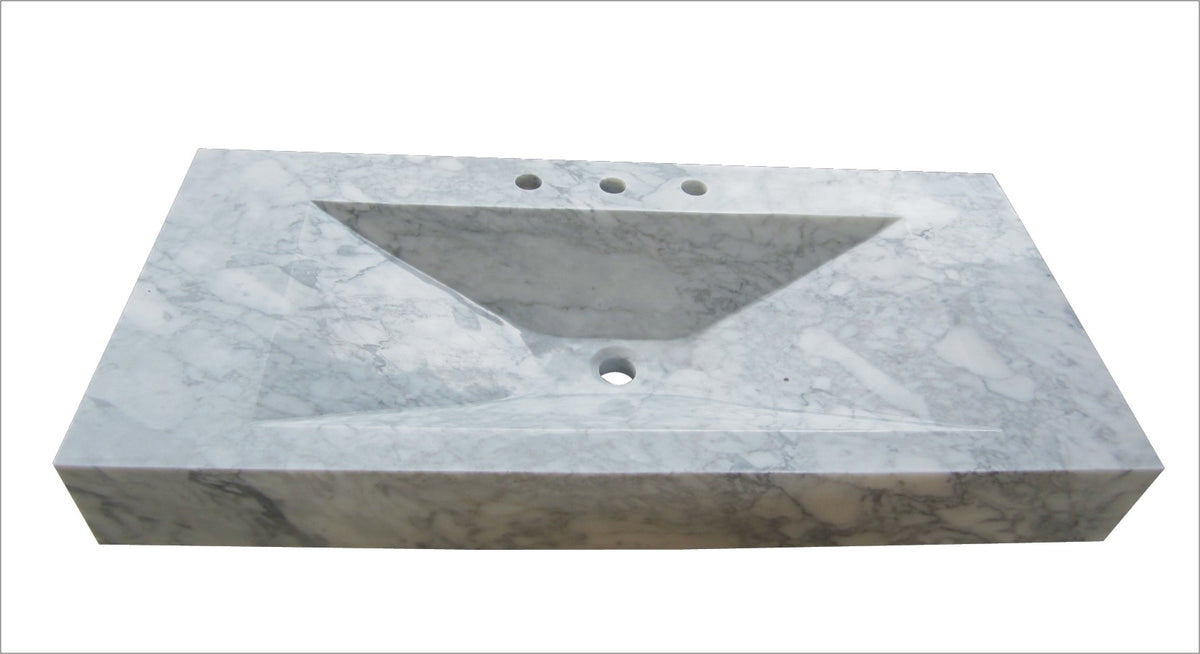 Specialty natural stone grey bathroom vessel basin SP261