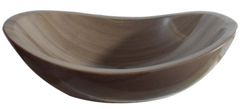 Boat natural stone grey bathroom vessel basin SP293