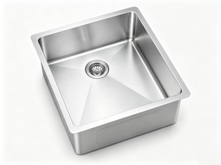 Stainless steel undermount kitchen sink, 15x15 — SANIKB SR1515