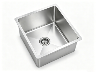 Stainless steel undermount kitchen sink, 17x17 — SANIKB SR1717