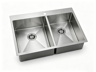 Stainless steel drop-in kitchen sink, 33x22 — SANIKB TD3322