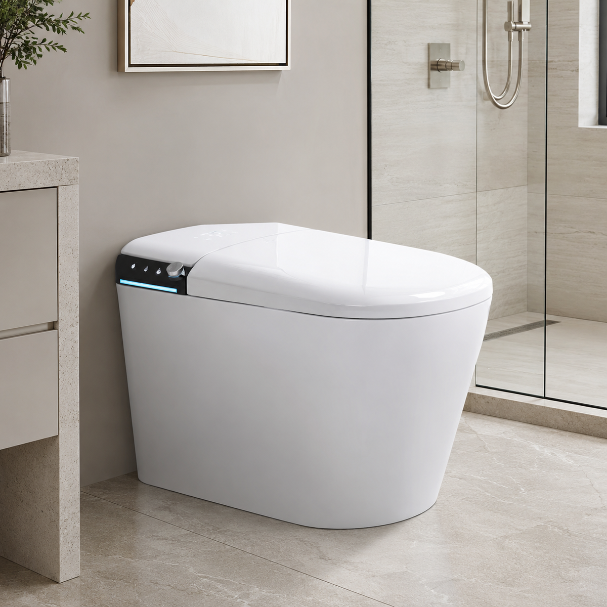 One Piece Smart Toilet for Bathroom Projects - Model U1