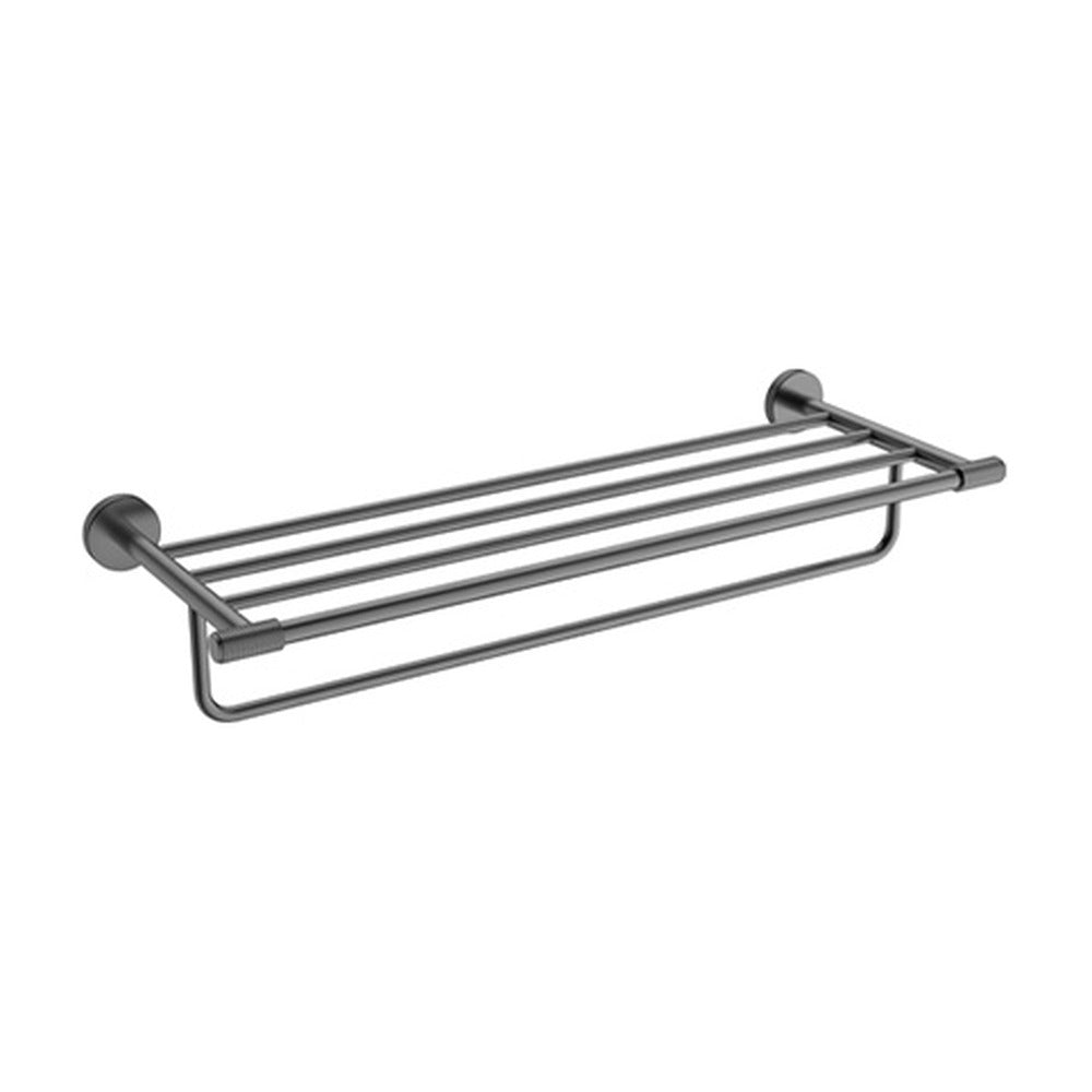 Gun Grey towel rack with bar — SANIKB bathroom hardware