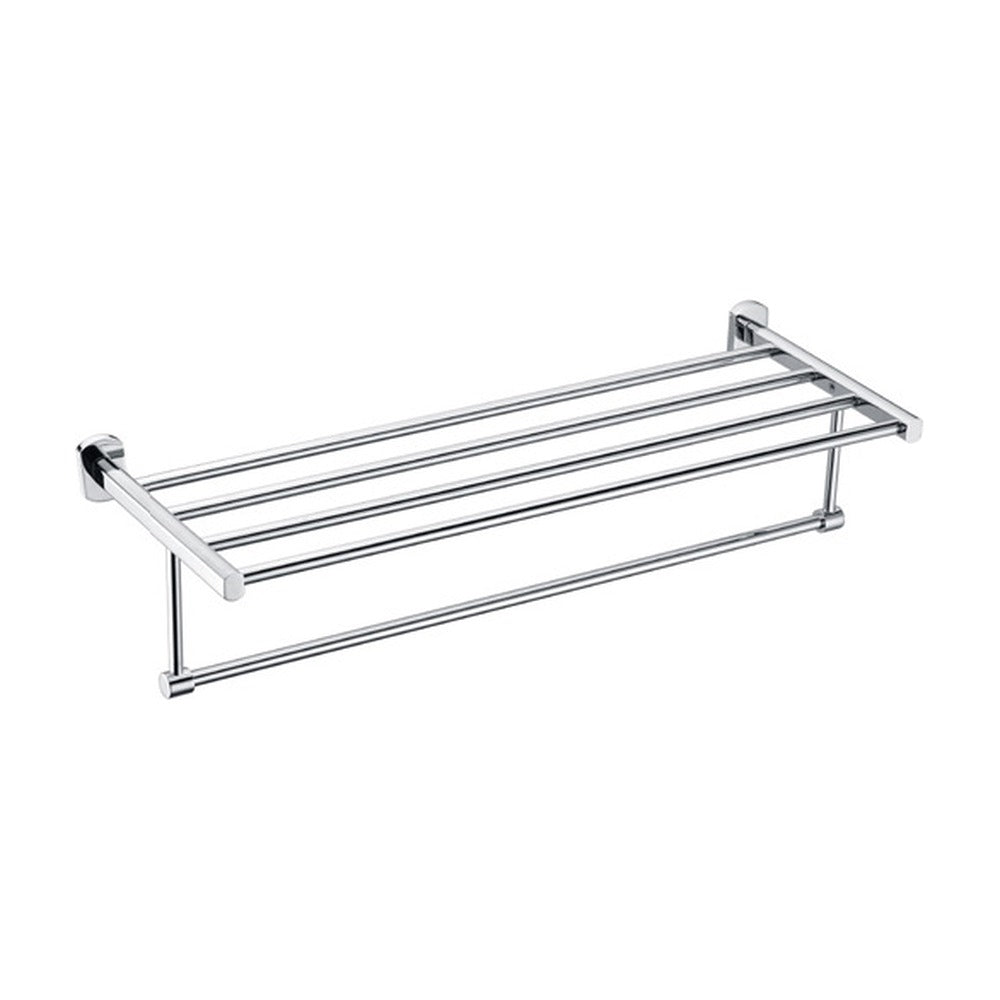 Chrome towel rack with bar — SANIKB bathroom hardware