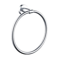 Square Brushed Nickel Towel Ring