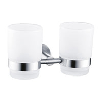 Wall-Mounted Brushed Nickel Tumbler Holder