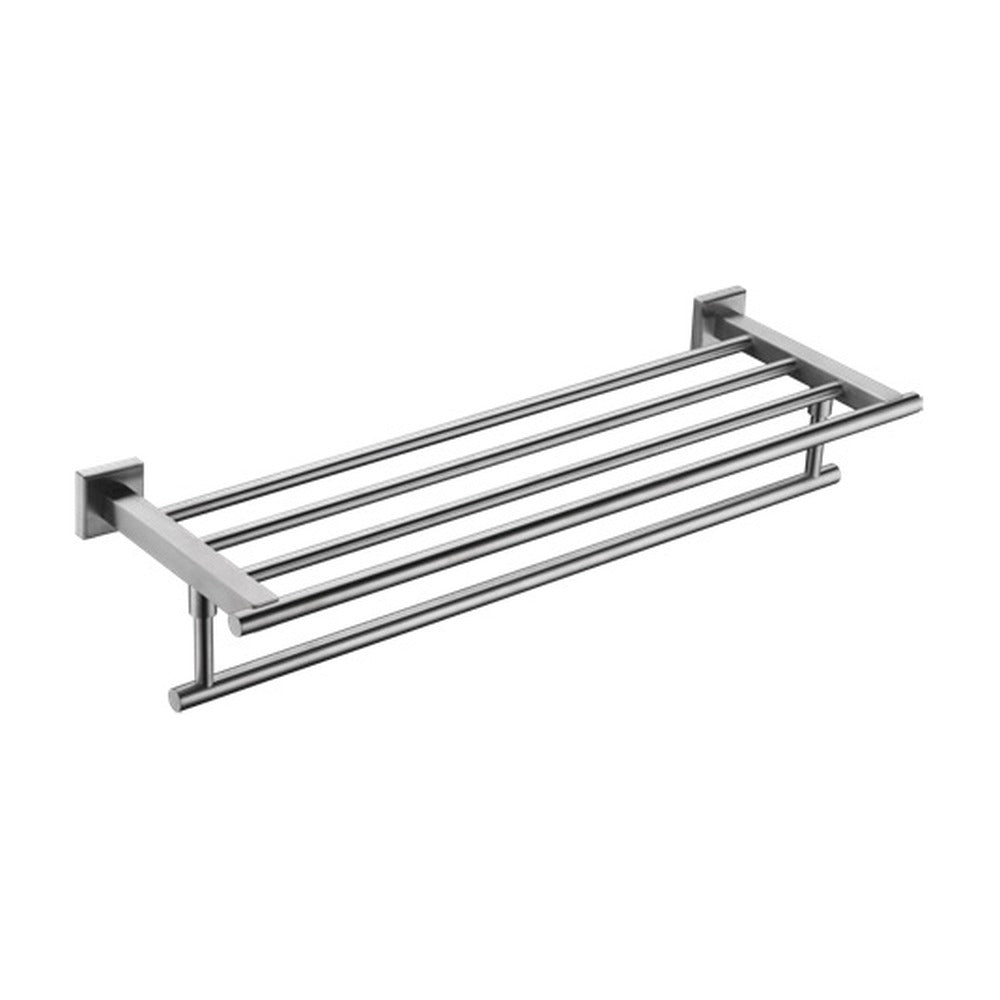 Brushed Nickel glass shelf — SANIKB bathroom hardware