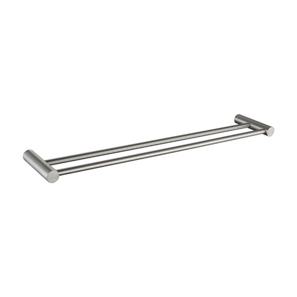 Brushed Nickel double towel bar — SANIKB bathroom hardware