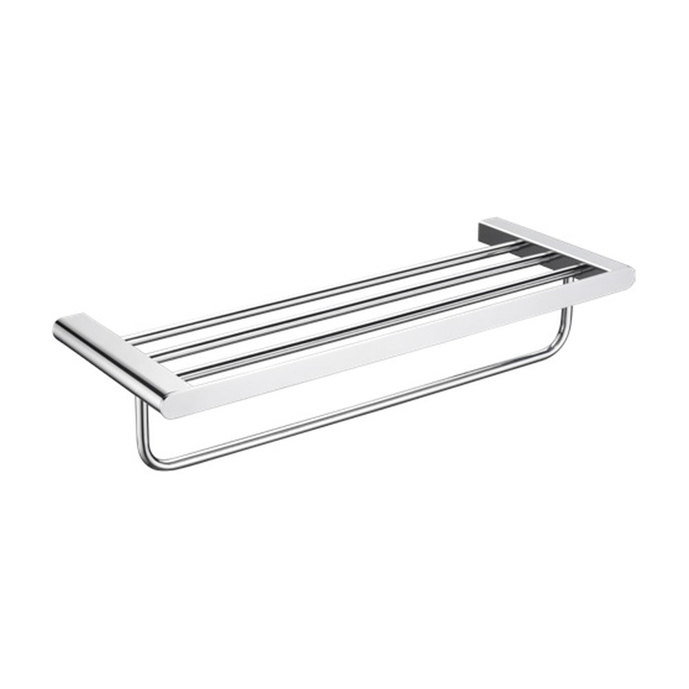 Chrome towel rack with bar — SANIKB bathroom hardware