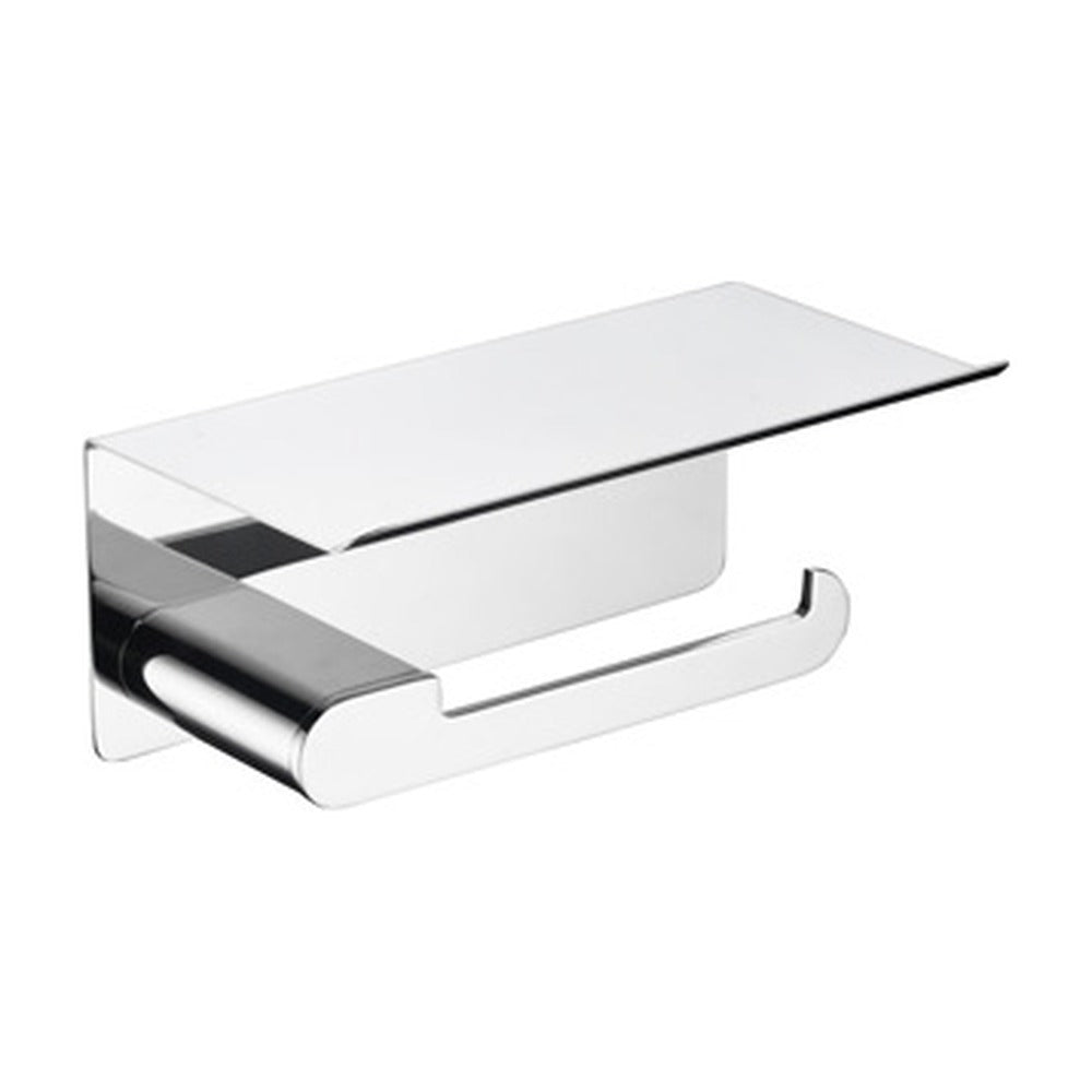 Chrome toilet paper holder with shelf — SANIKB bathroom hardware