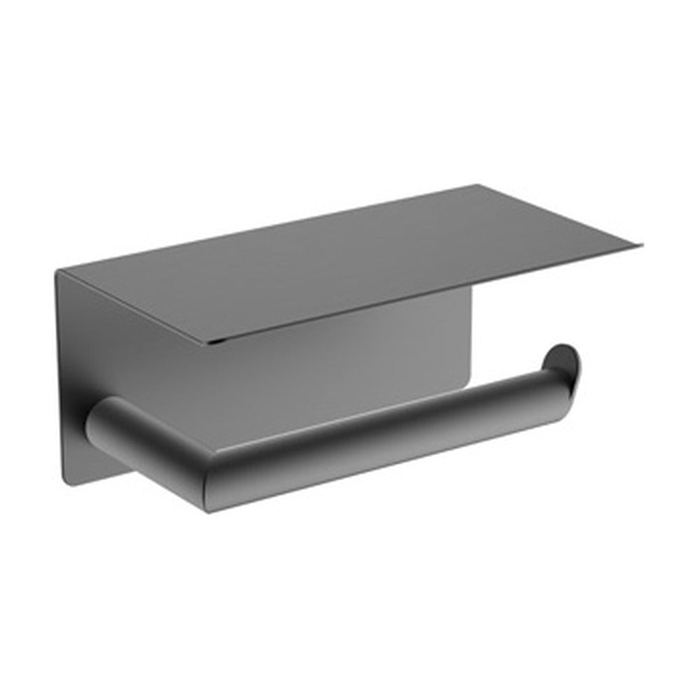 Chrome toilet paper holder with shelf — SANIKB bathroom hardware