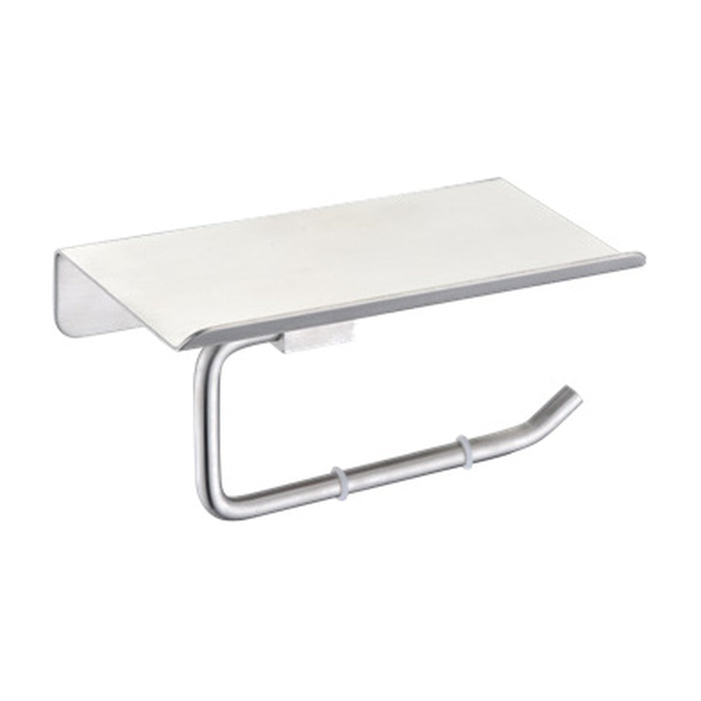 Brushed Nickel toilet paper holder with shelf — SANIKB bathroom hardware