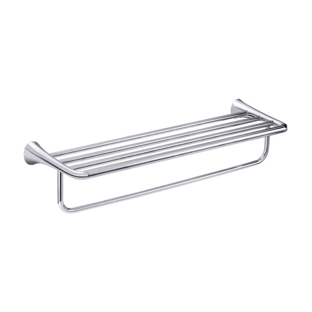 Chrome towel rack with bar — SANIKB bathroom hardware