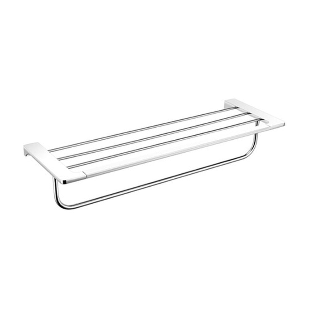 Chrome towel rack with bar — SANIKB bathroom hardware