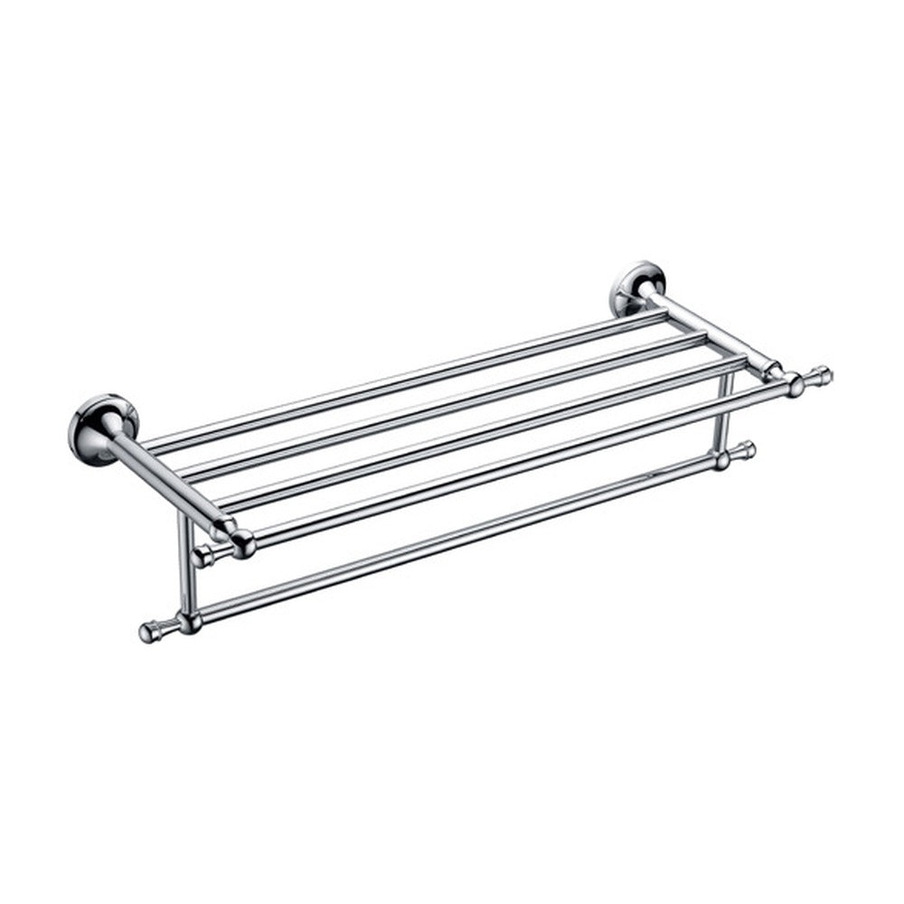 Chrome towel rack with bar — SANIKB bathroom hardware