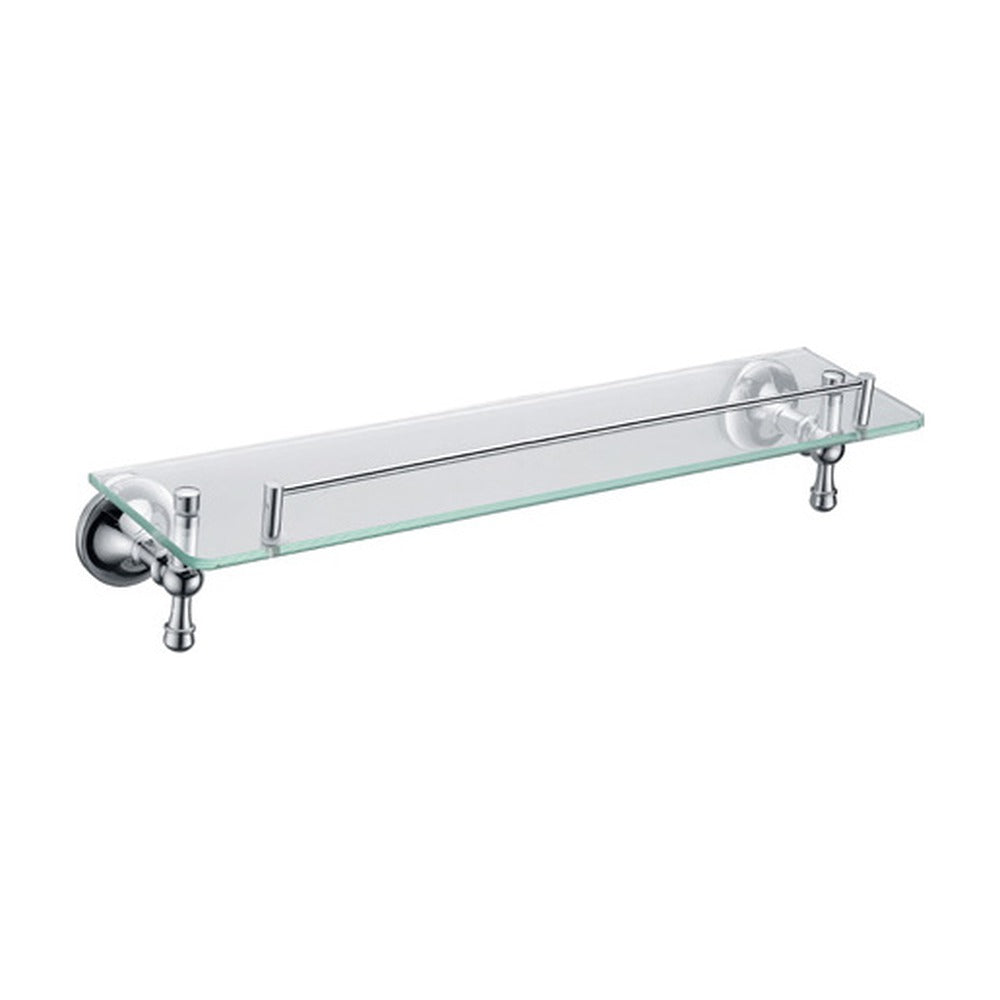 Chrome glass shelf — SANIKB bathroom hardware