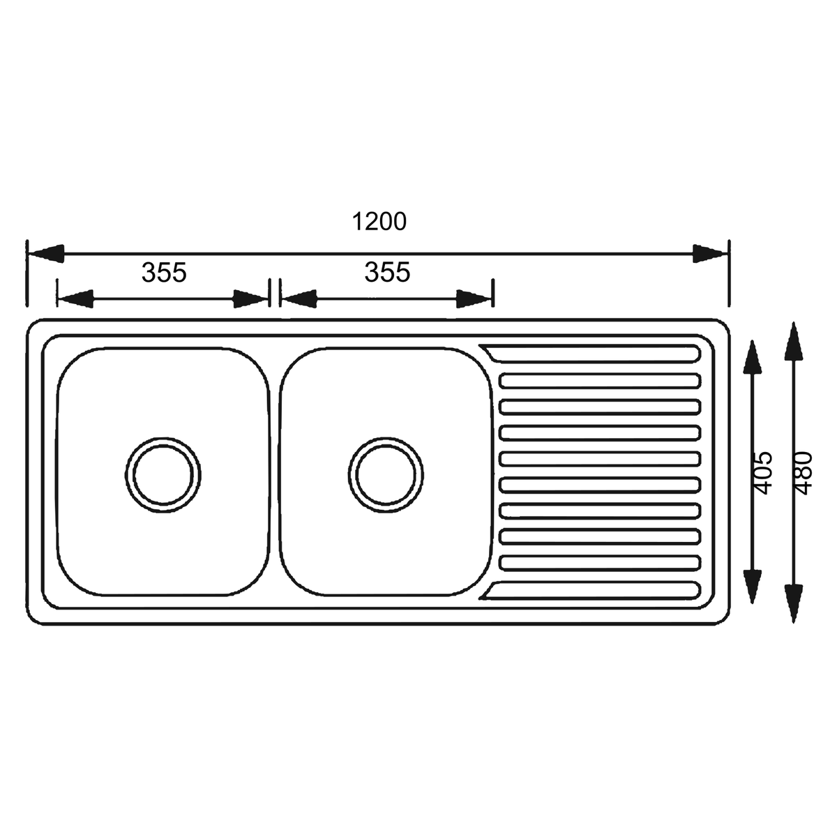 SANIKB 12048DB dimension drawing