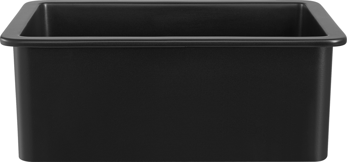 SN2419S matte black fireclay sink angle
