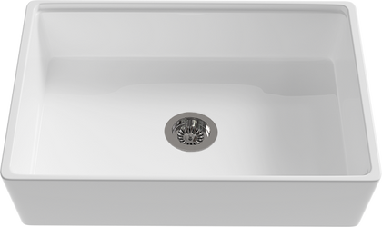 30 inch single bowl smooth apron fireclay farmhouse sink SN3020S