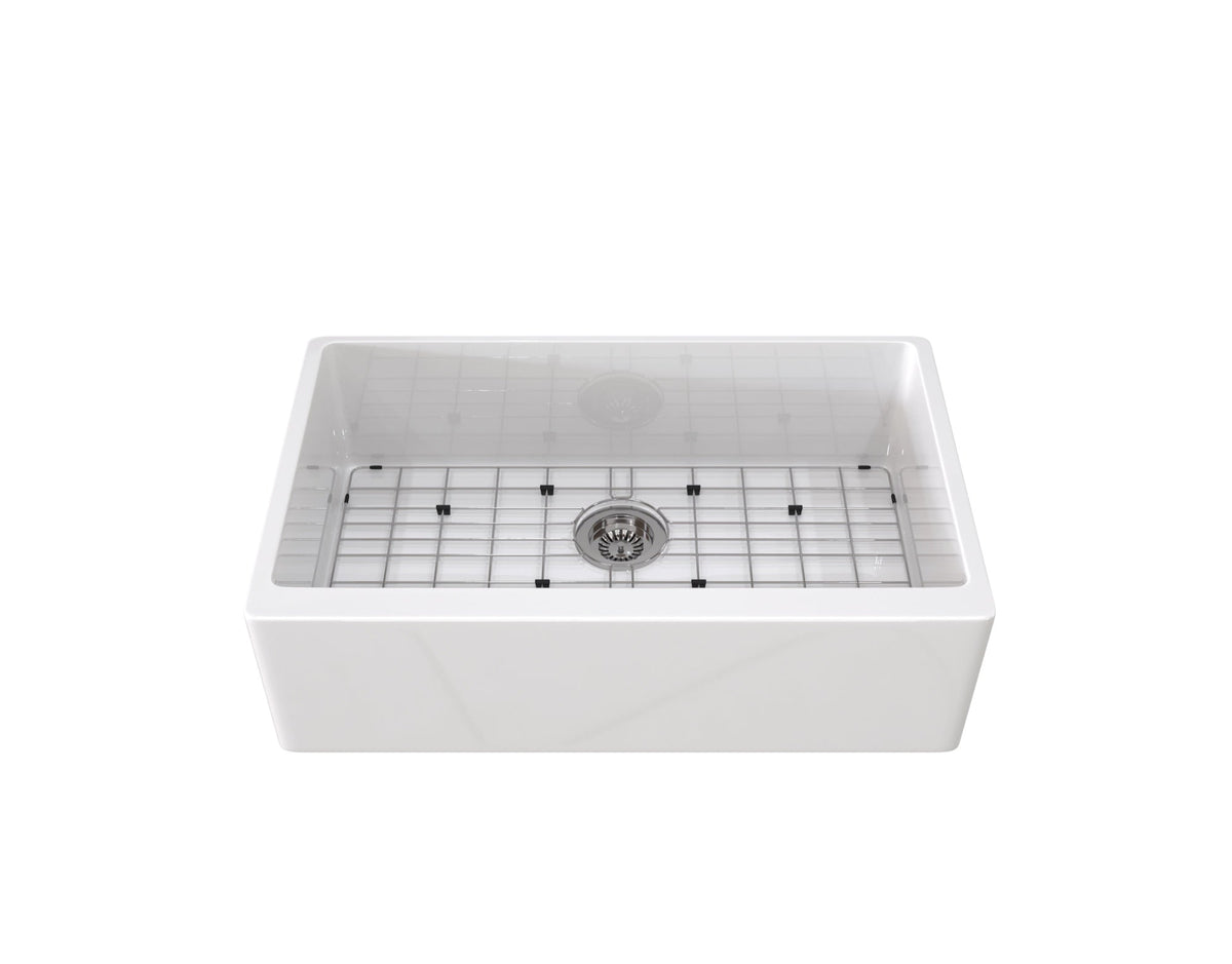 33 inch standard smooth apron fireclay farmhouse sink SN106-3320
