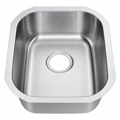 SANIKB 4742A — 16-1/2 x 18-1/2 Undermount Bar Sink, 14-5/8 Inch Wide Bowl
