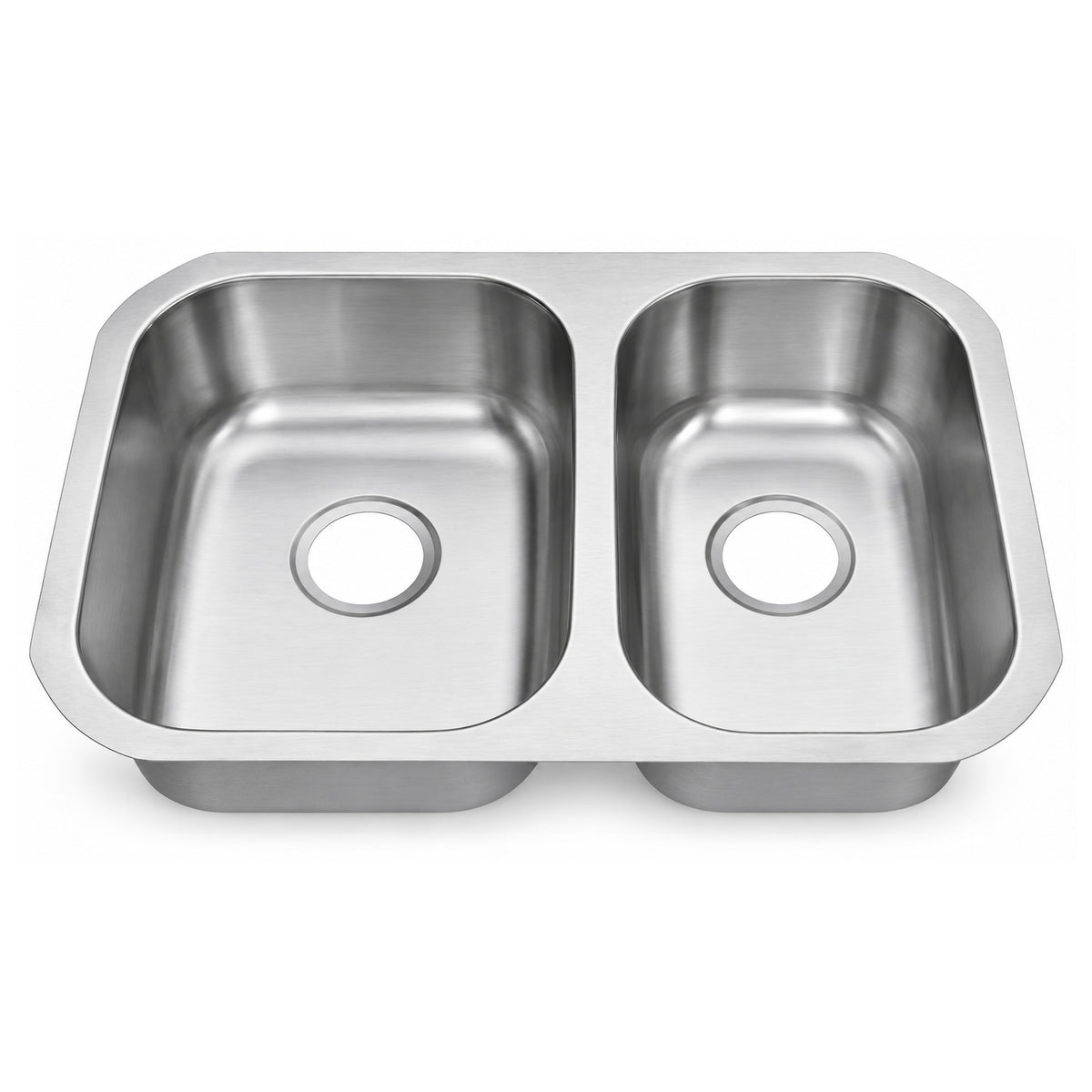 SANIKB 6745A-L — Unequal 13 + 10-3/8 Twin Bowl Undermount Bar Sink, 26-5/8 x 18