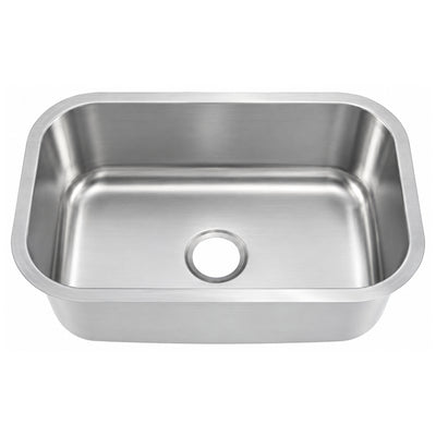 SANIKB 6846A — 27-Inch Undermount Single Bowl Sink, 25 x 16 Stainless Basin