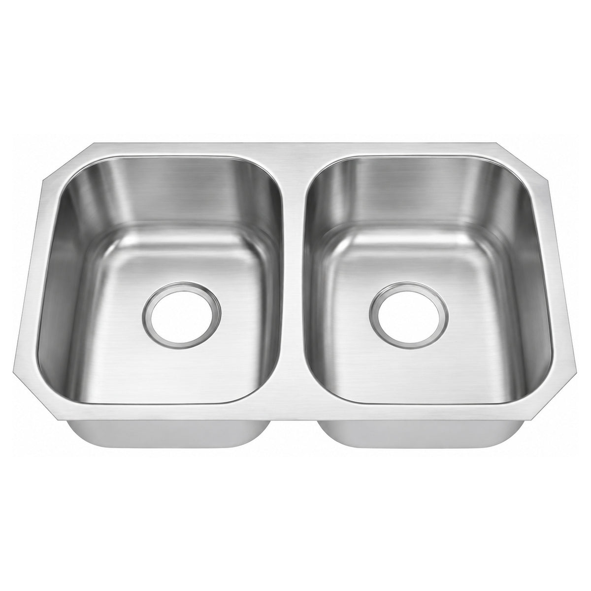 SANIKB 7445A — Even-Split Twin 13-Inch Bowl Undermount Bar & Prep Sink 29-1/4 x 18