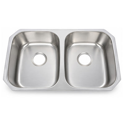 SANIKB 7447A — Double Bowl Undermount Bar Sink 29-1/4 x 18, 13 x 16 Basins Each