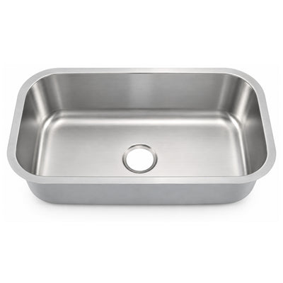 SANIKB 7646A — Wide 28-Inch Basin Undermount Kitchen Sink in 304 Stainless, 30x18