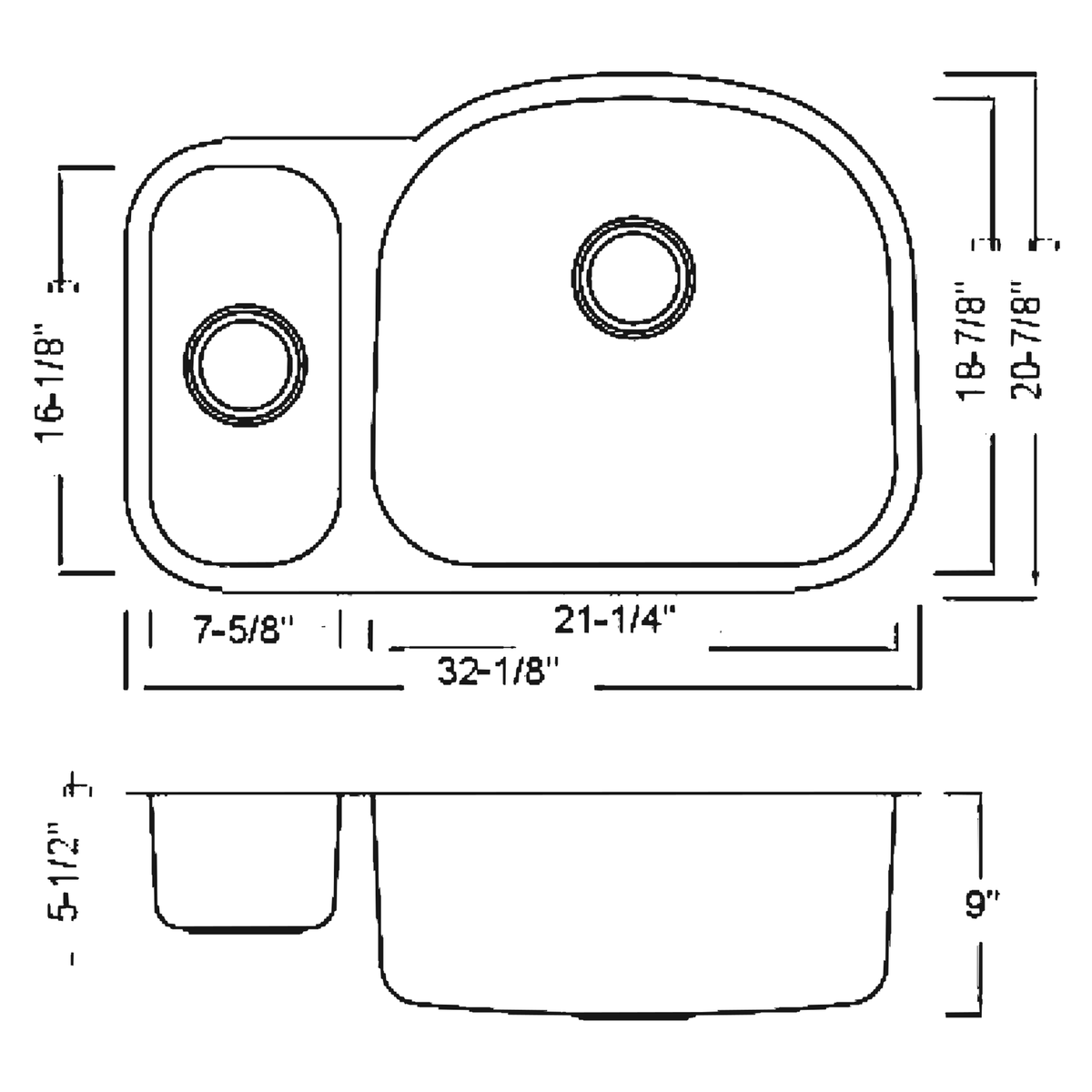 SANIKB 8152AR dimension drawing