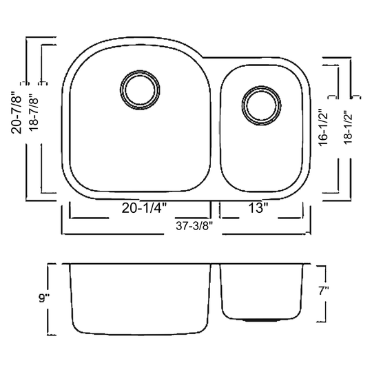 SANIKB 9653AL dimension drawing