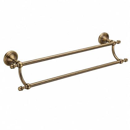 Antique Bronze Double Towel Bar — wall-mounted SUS304 stainless steel bathroom hardware | SANIKB