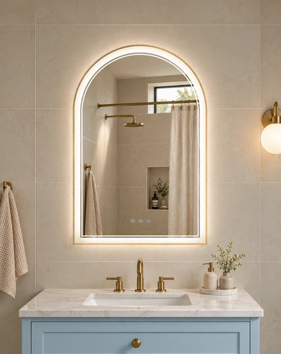 Arched Perimeter LED Bathroom Mirror — full product view; KS-009-1012