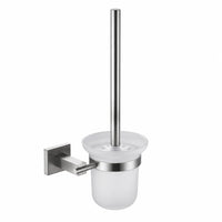 Wall-Mounted Brushed Nickel Toilet Brush Holder