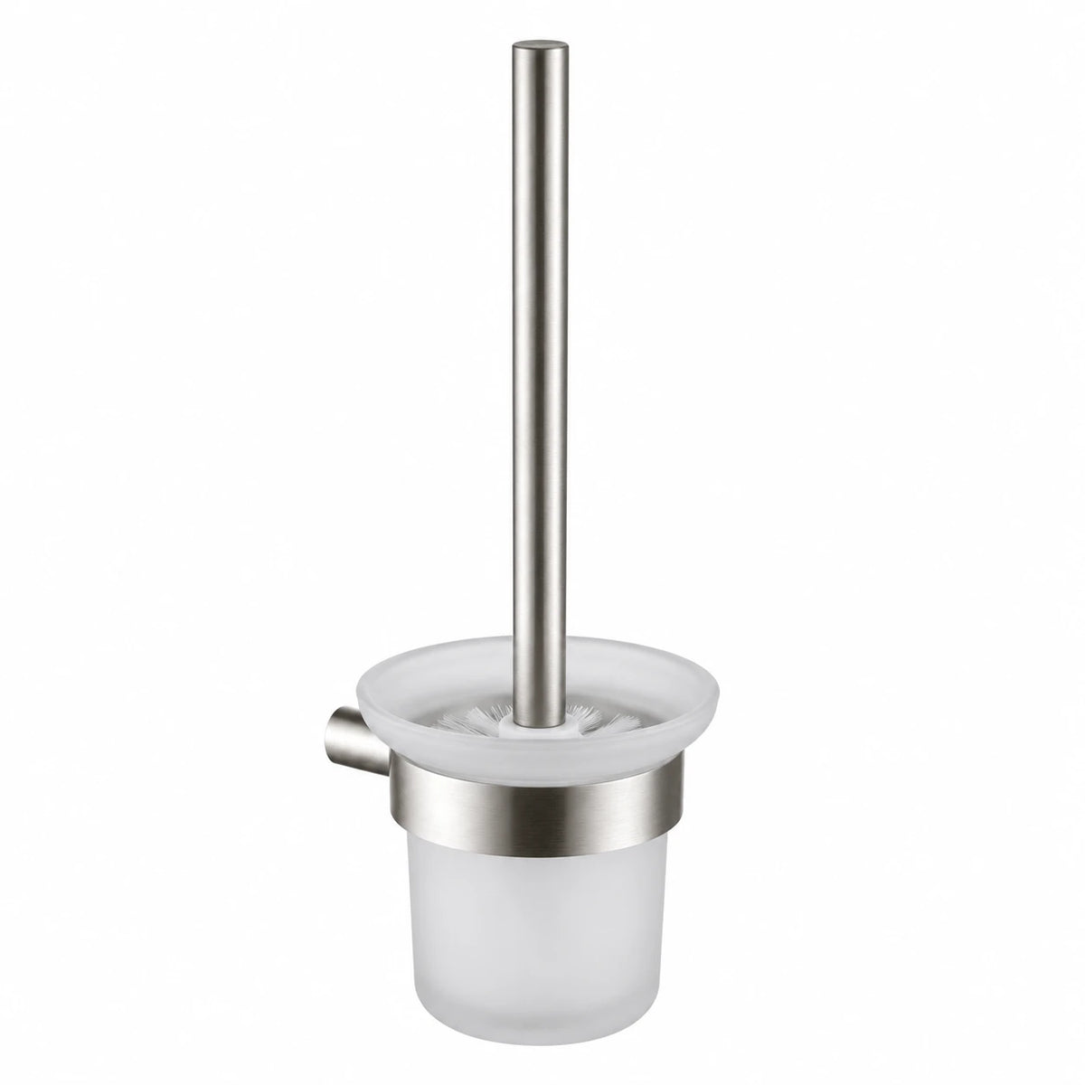Brushed Nickel Toilet Brush Holder — wall-mounted SUS304 stainless steel bathroom hardware | SANIKB