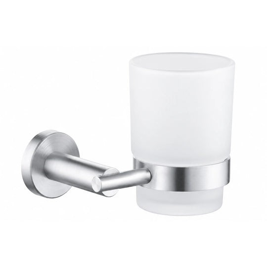 Brushed Nickel Tumbler Holder — wall-mounted SUS304 stainless steel bathroom hardware | SANIKB
