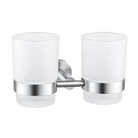 Wall-Mounted Brushed Nickel Tumbler Holder