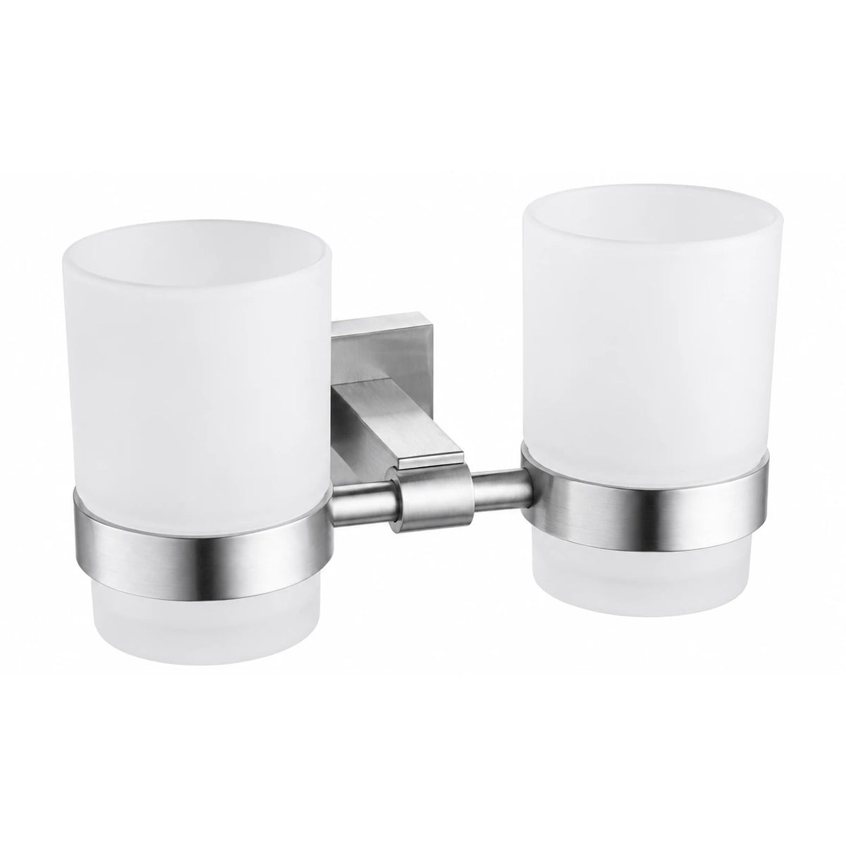 Brushed Nickel Tumbler Holder — wall-mounted SUS304 stainless steel bathroom hardware | SANIKB