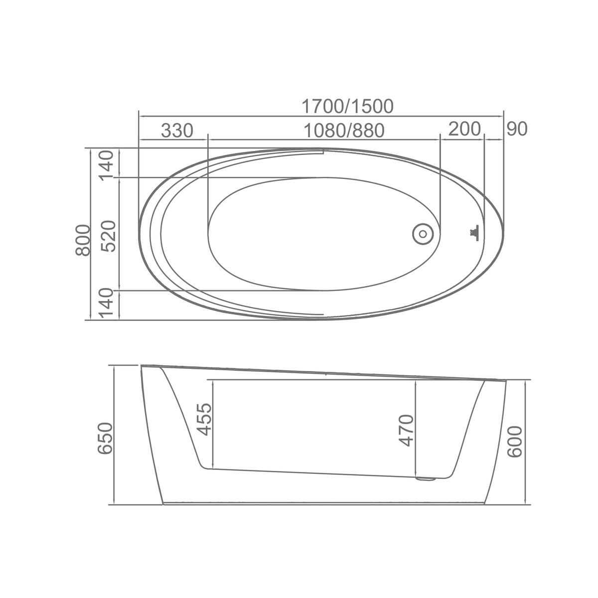 SANIKB D-8350 dimension drawing
