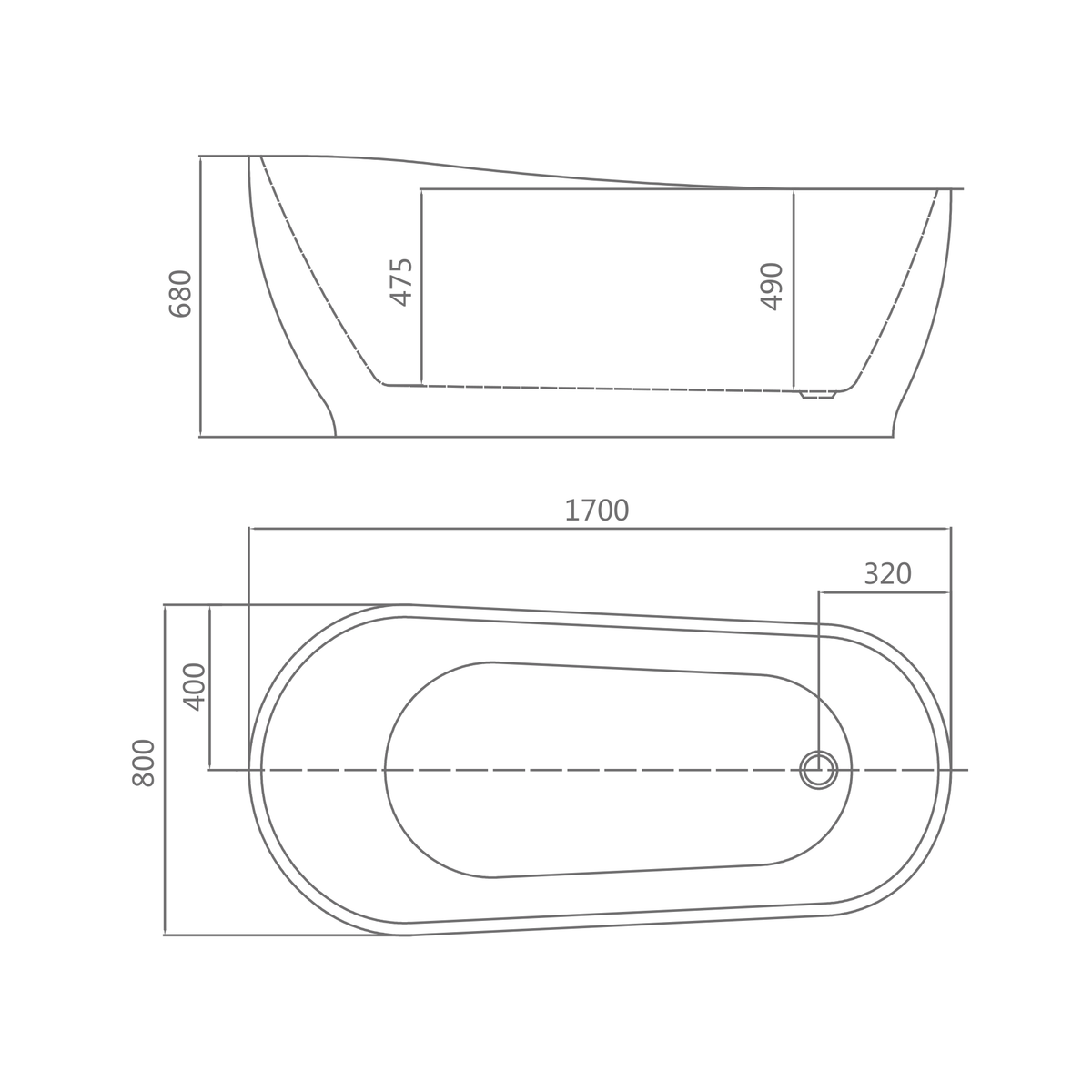 SANIKB D-8075WB dimension drawing