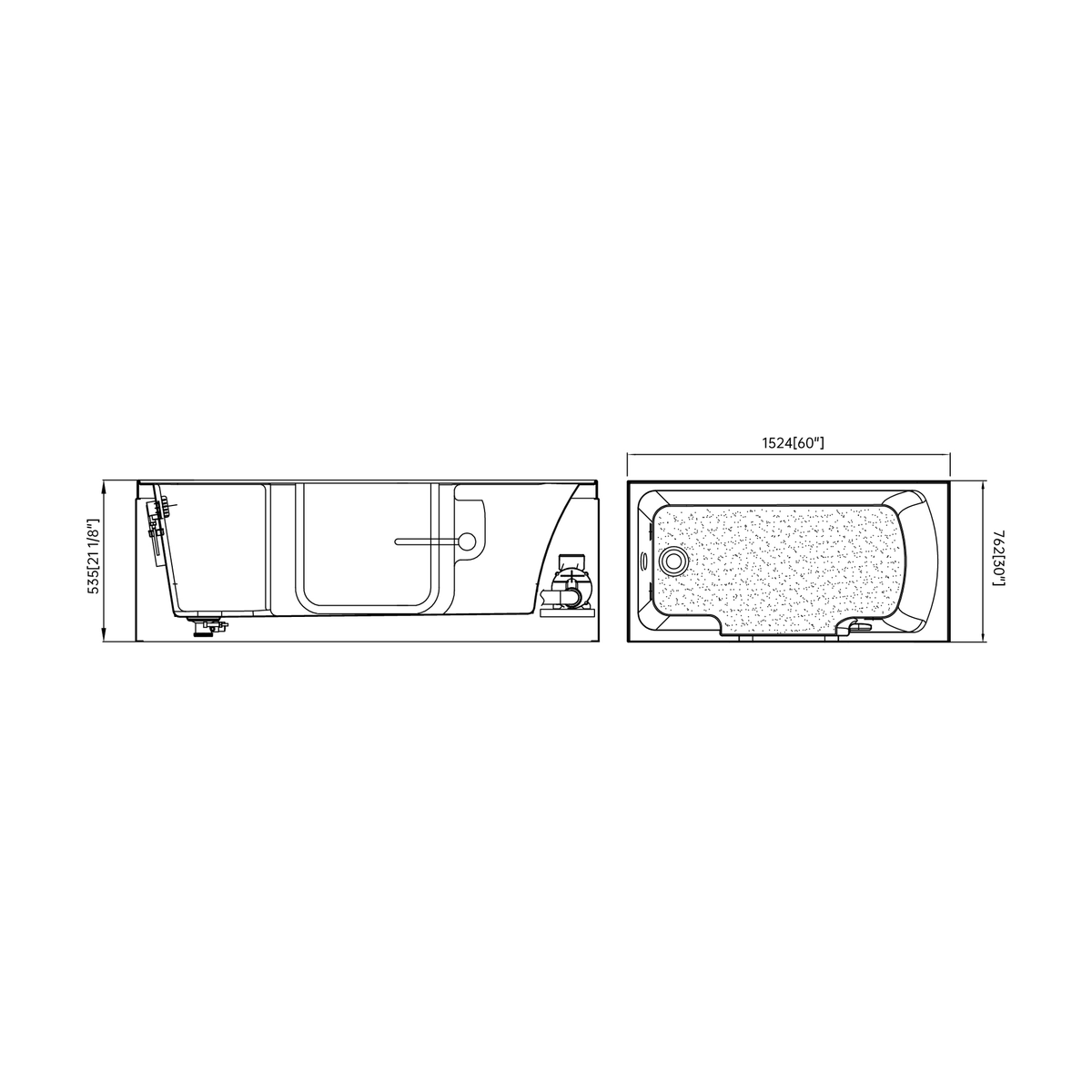 SANIKB B8080 60 in dimension drawing