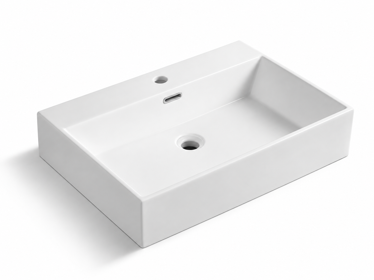 SANIKB D381 white ceramic basin