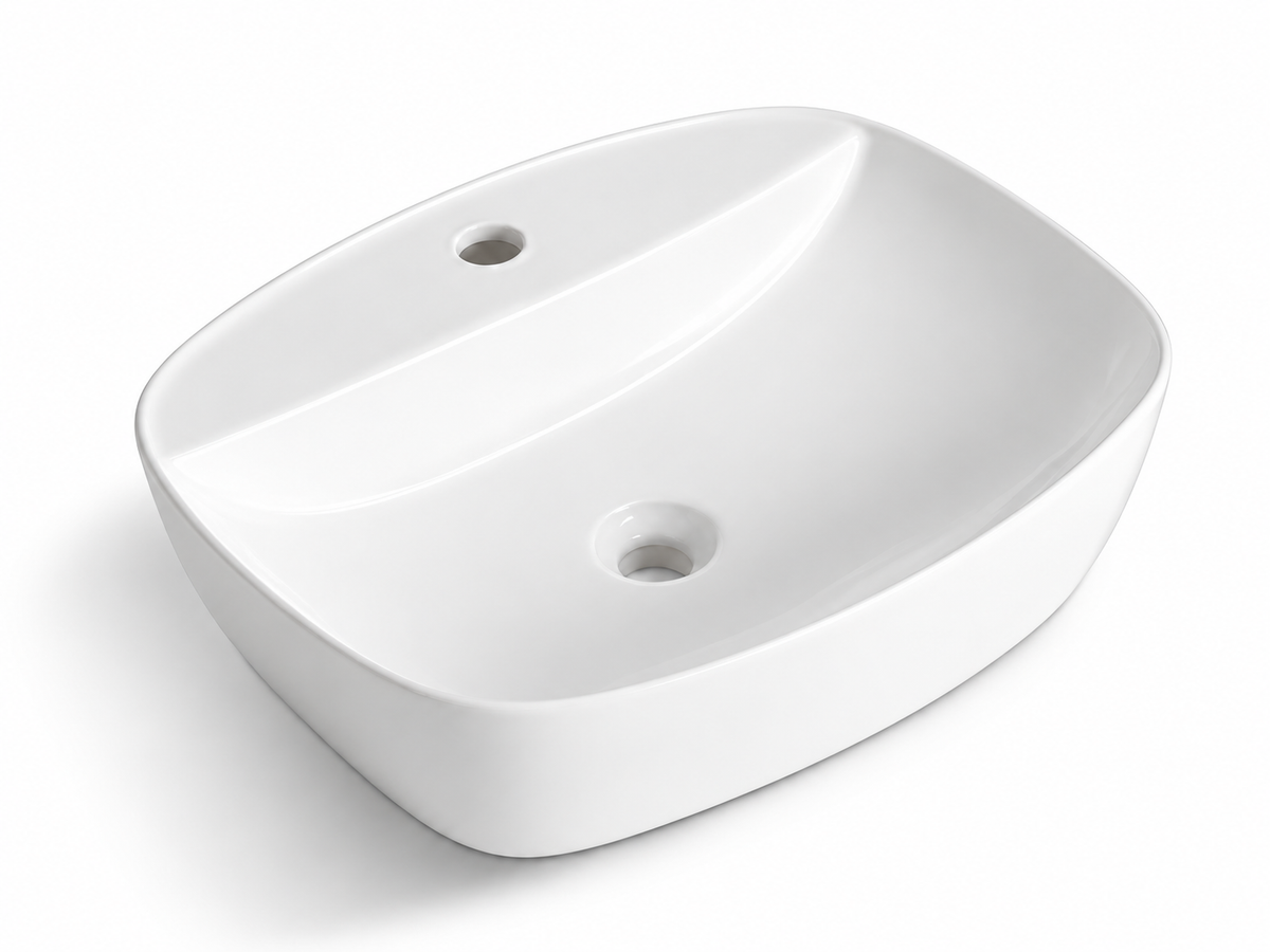 SANIKB D477 white ceramic basin