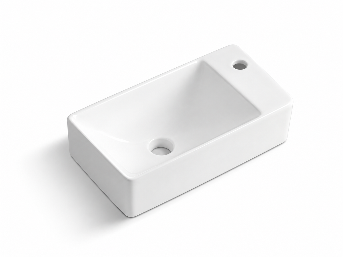 SANIKB D496 white ceramic basin