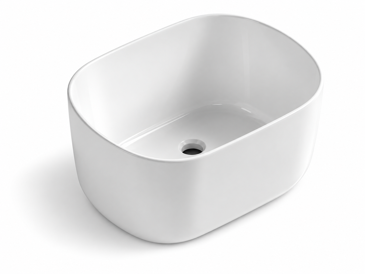 SANIKB D564 white ceramic basin