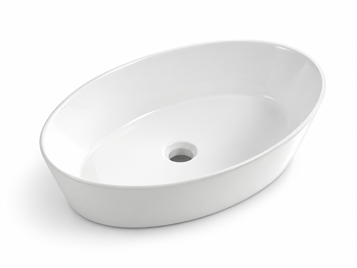 SANIKB D574 white ceramic basin
