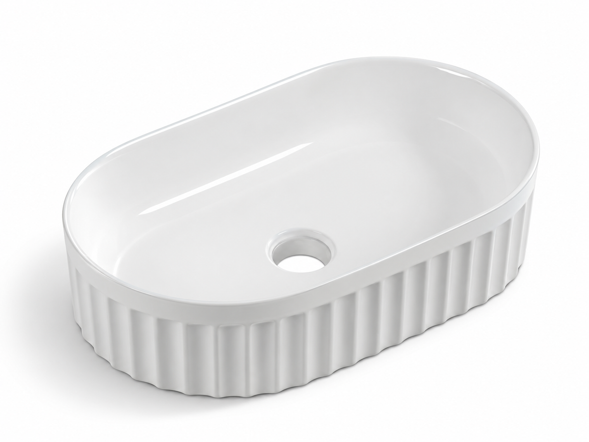 SANIKB D584 white ceramic basin